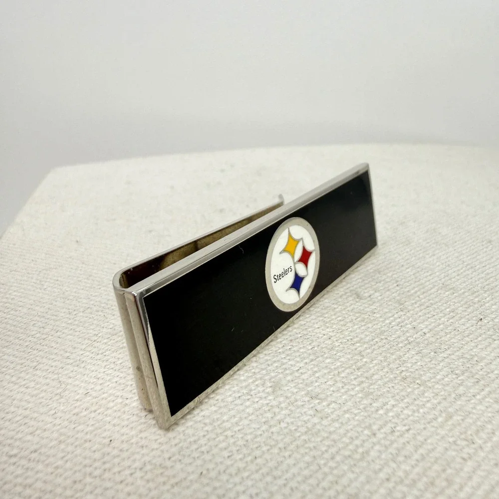 Pittsburgh Steelers Money Clip Black Enamel Metal NFL‎ Licensed Team Logo